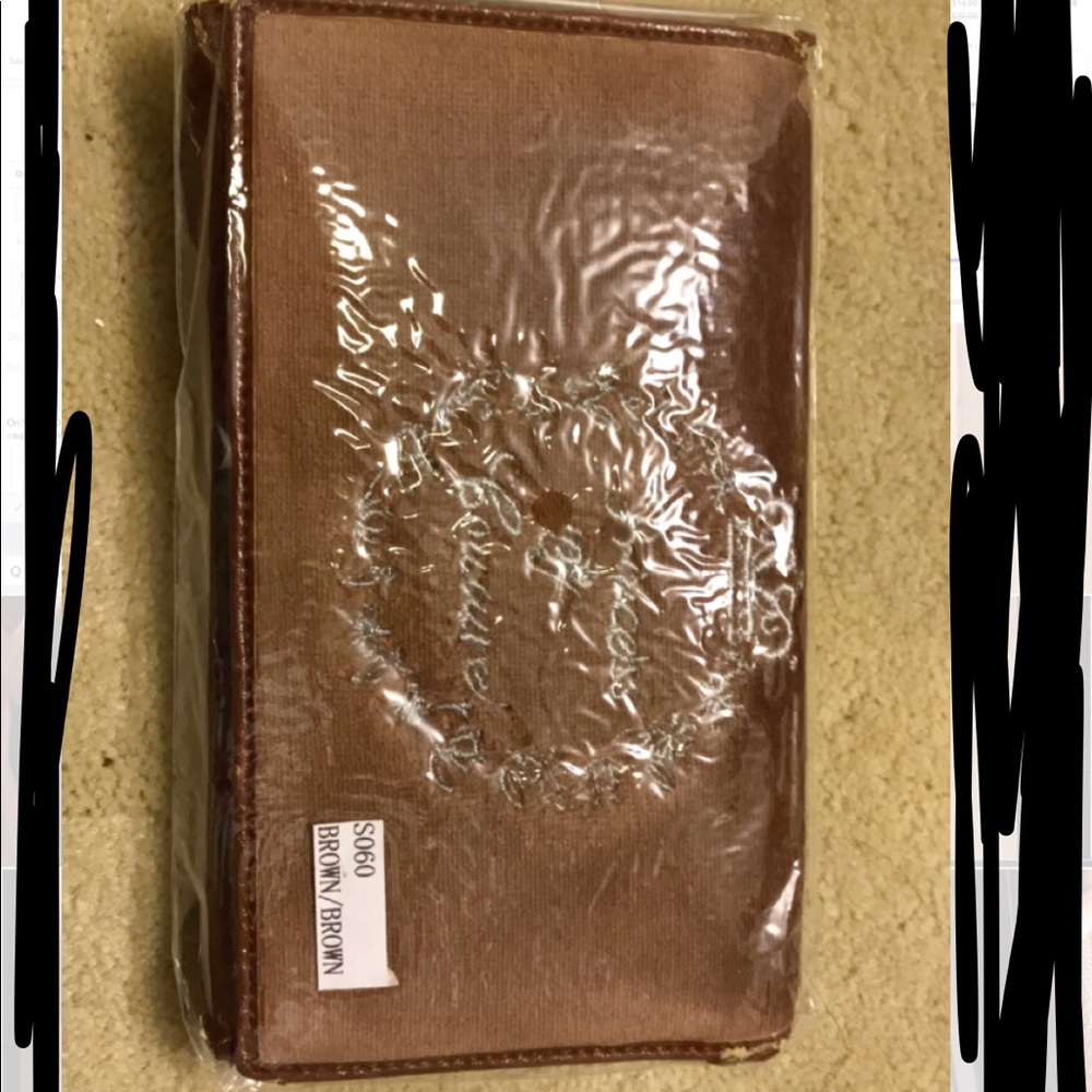 Princess of couture brown velvet leather wallet